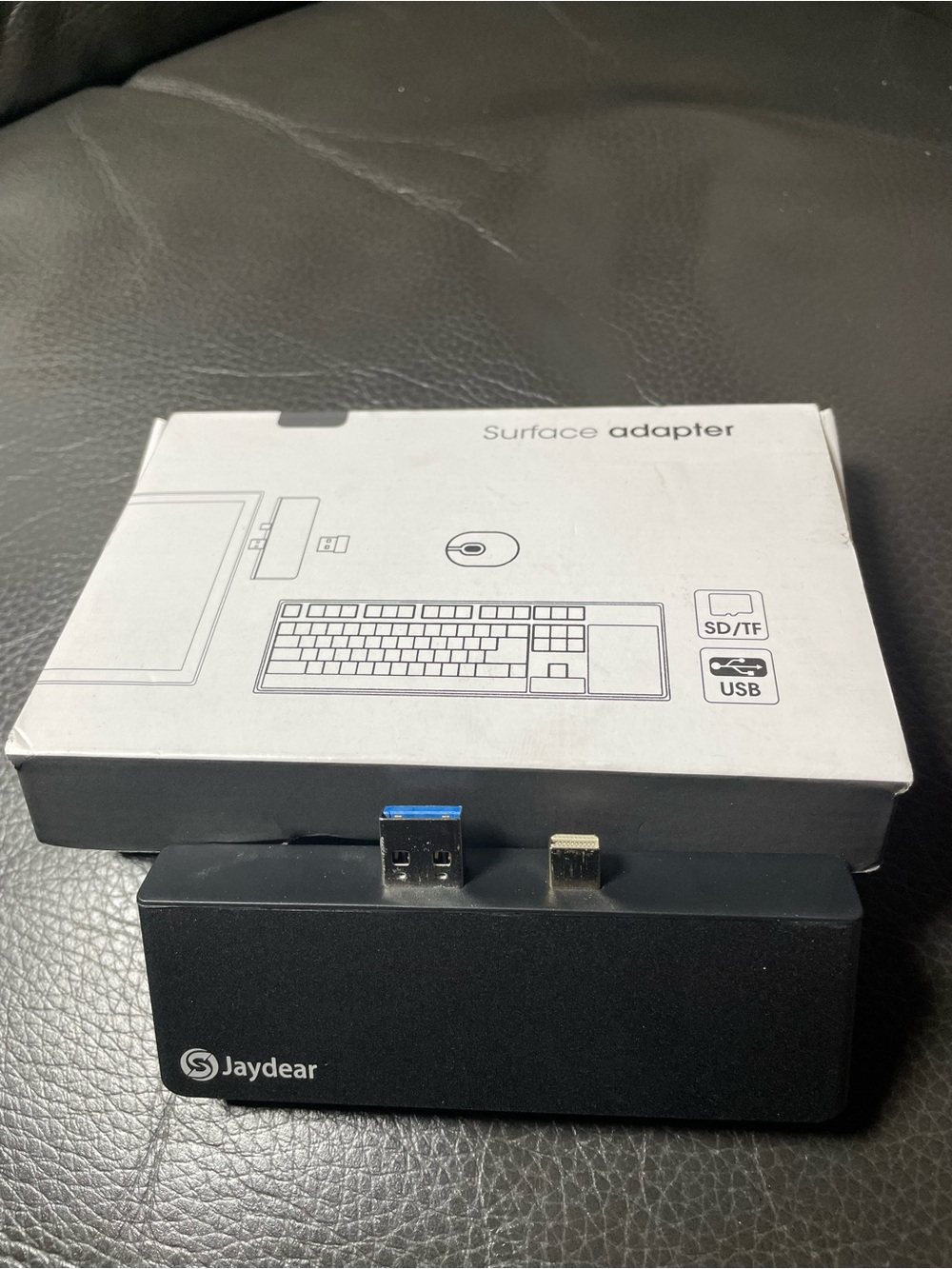 Jaydear T801 Surface Docking Station Adapter HDMI USB-C USB 3.0 SD/TF Black